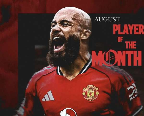 曼联官宣：姆伯莫揽获八月最佳奖项，四战两球表现亮眼