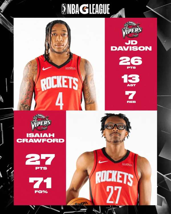 毒蛇队多点开花终结连败 戴维森准三双主导进攻